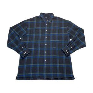 SPAO Mens Plaid Long Sleeve Button Down Shirt Jacket Shacket Size XL